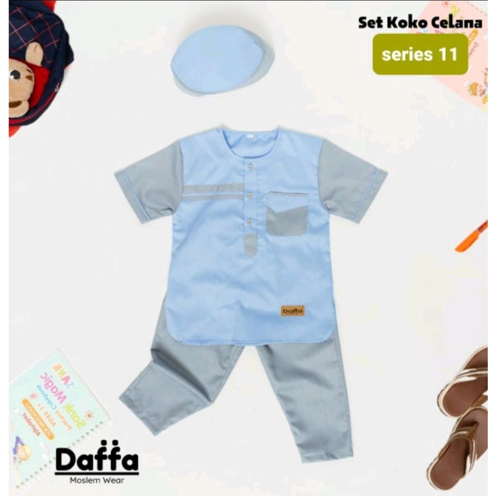 Stelan koko anak  bahan toyobo premium usia 0- 5 thn