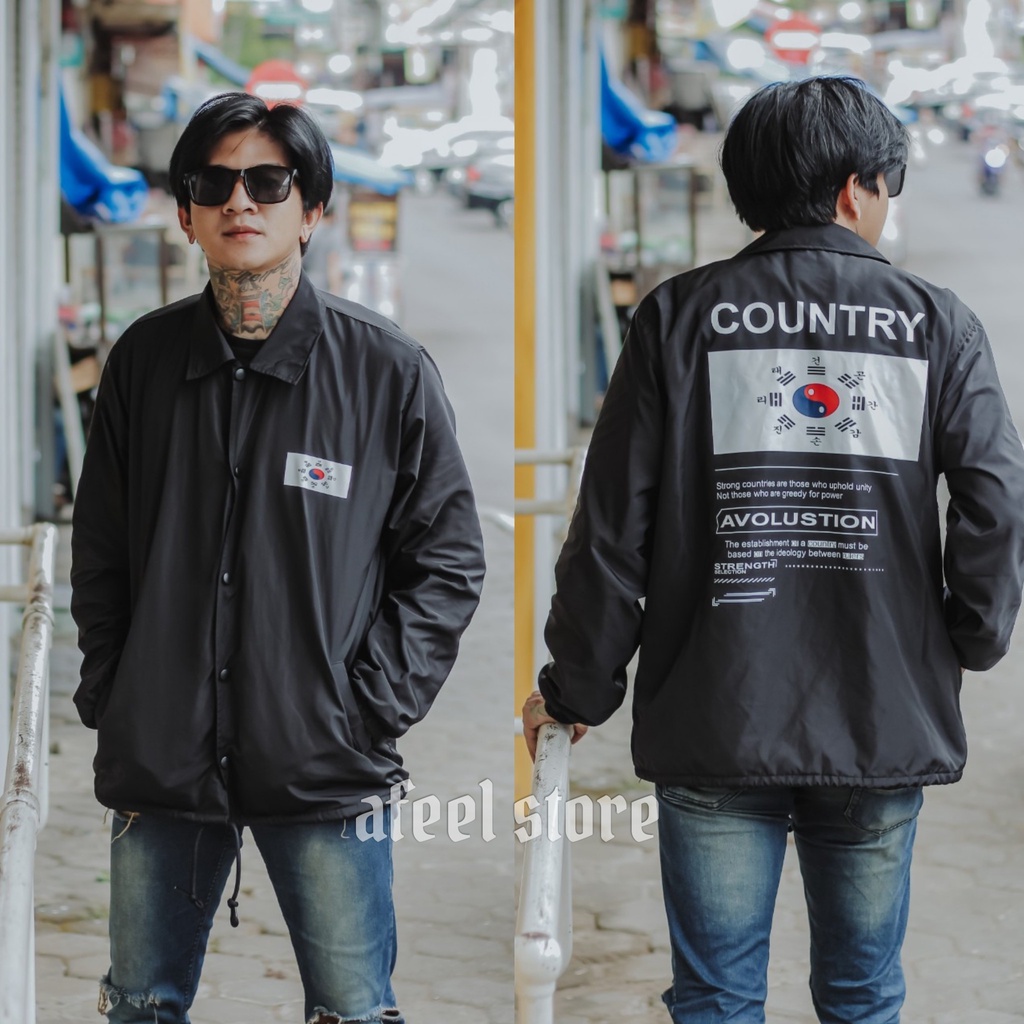 JAKET COACH PRIA NEW LINE YELLOW SALVIO HEXIA - JACKET WINBREAKER PARASUT COWOK-AF10