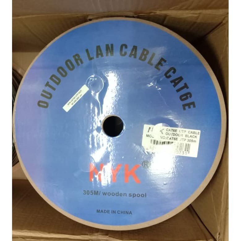 NYK Kabel LAN Outdoor UTP CAT 6e CAT6e 305 Meter (Double Jacket)