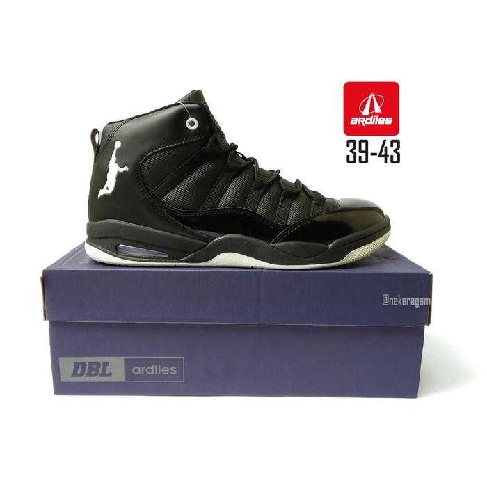 SEPATU BASKET ORIGINAL ARDILES MALCOLM- SEPATU OLAHRAGA SEPATU SPORT - Hitam- 39
