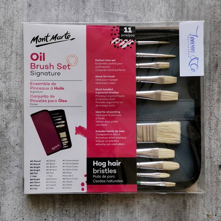 

MONT MARTE OIL BRUSH SET IN WALLET 10PCS