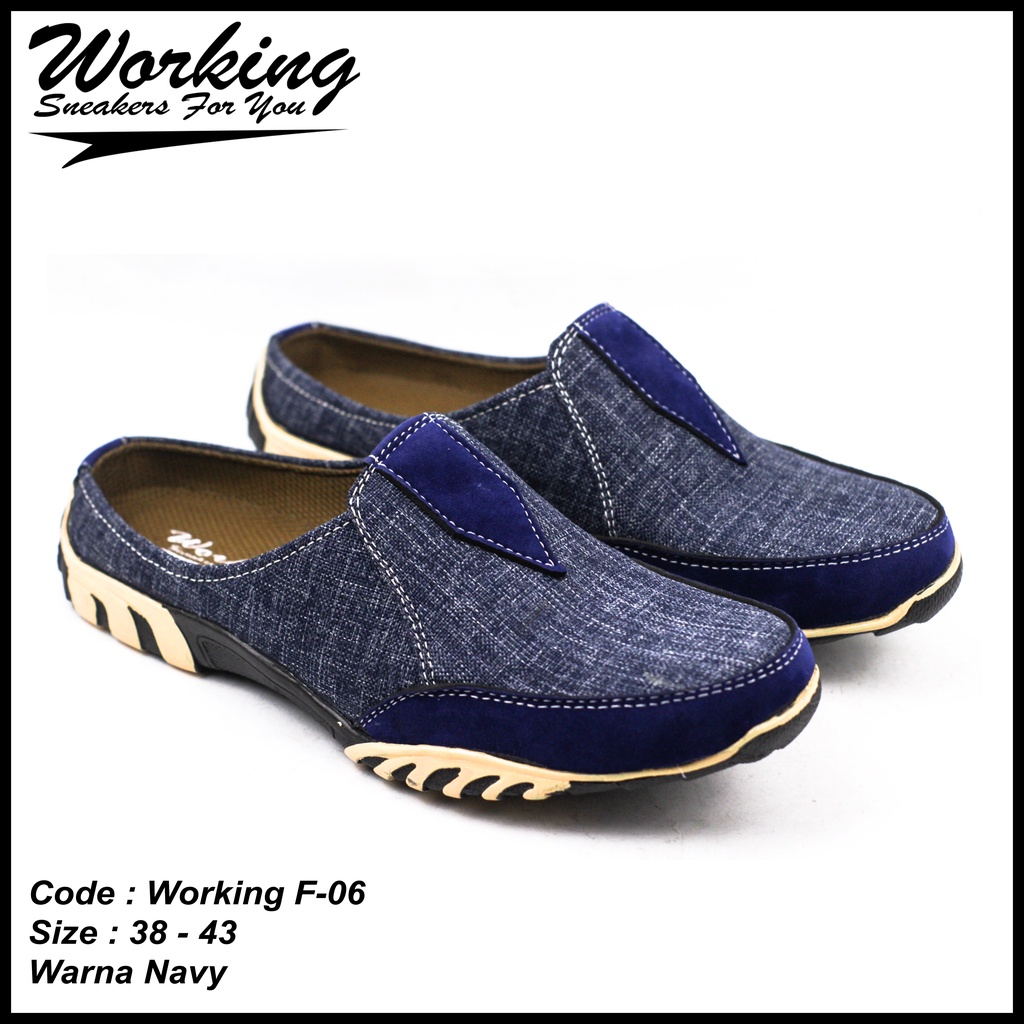 Sepatu Pria Slip On Working F-06