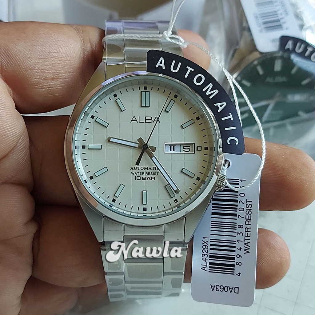 Alba Automatic AL4329X1 White Dial - Jam Tangan Pria AL4329