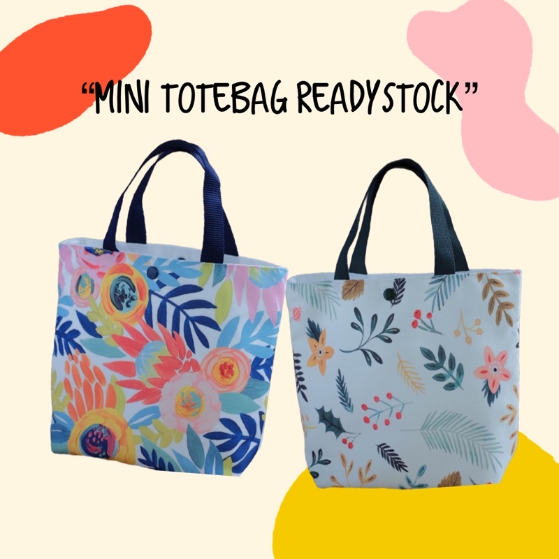 (READYSTOCK) Totebag mini kanvas print fullcolor