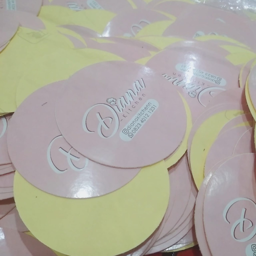 

Stiker Bontak A3+ Cutting Die Cut/Putus D 4cm Potong bentuk Bulat