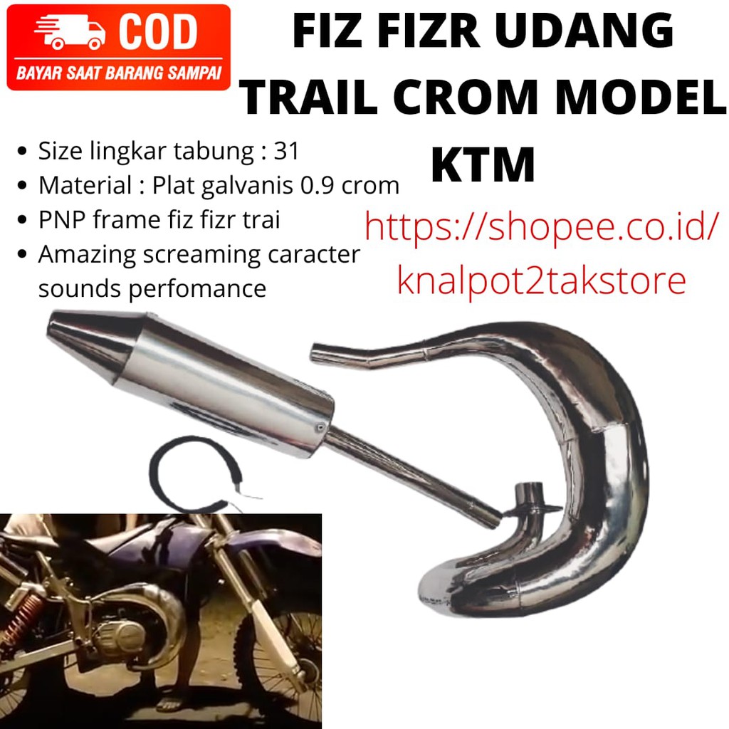 knalpot udang fizr-udang f1zr-f1zr udang-trail fizr-fizr trail-fiz r trail-f1zr trail CROM