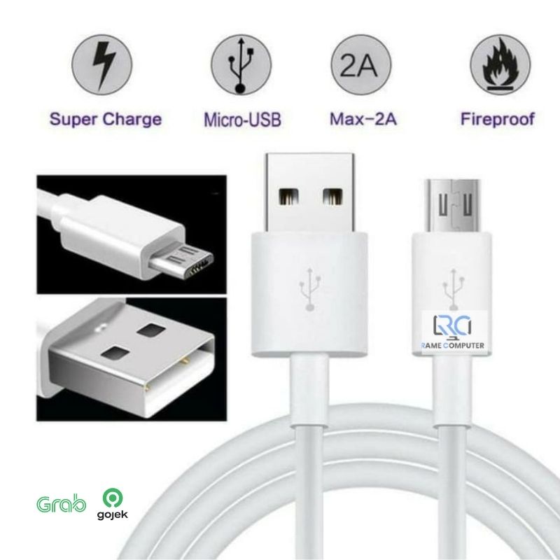 KABEL DATA FAST CHARGING MICRO USB ORIGINAL OPPO VIVO SAMSUNG XIAOMI - OPPO