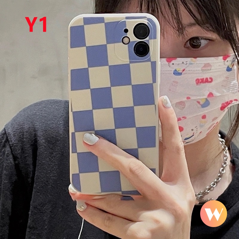 Casing Soft Case Tpu Motif Catur Biru + Hitam Untuk Xiaomi Redmi 10s / 10 Pro Max + / 9A / 9T / 9 / 9C / Nfc / Note 8 / 9 Mi Poco / X3 / M3 Pro