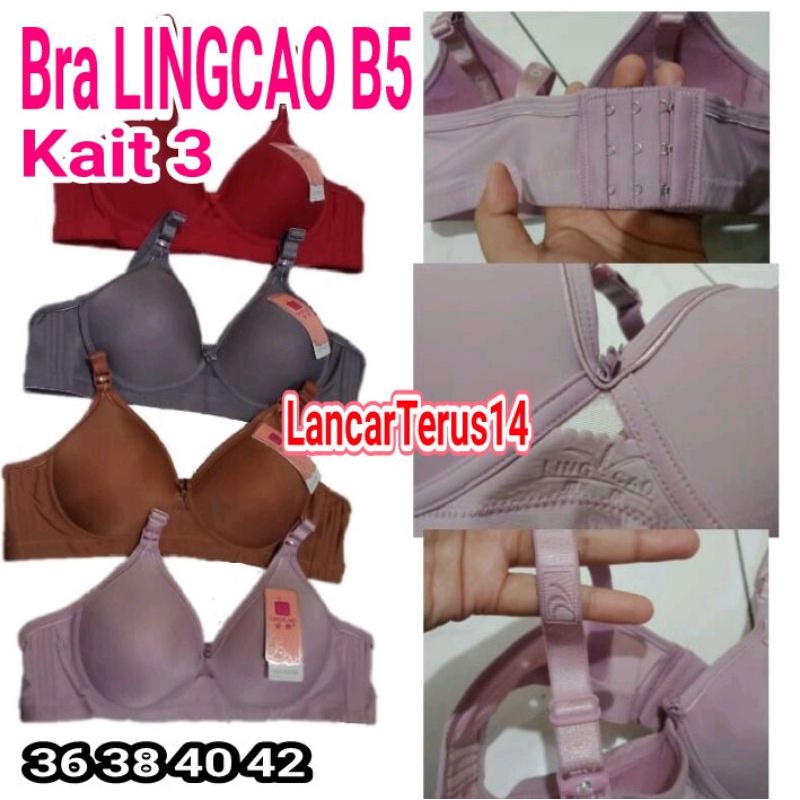 Bra Bh Lingcao B5 Asli Kait 3 Tanpa Kawat / Bra Lingcao B5 Original