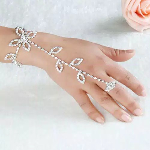 Gelang Cincin Sambung untuk Tangan dan Kaki dengan Kristal Berlian