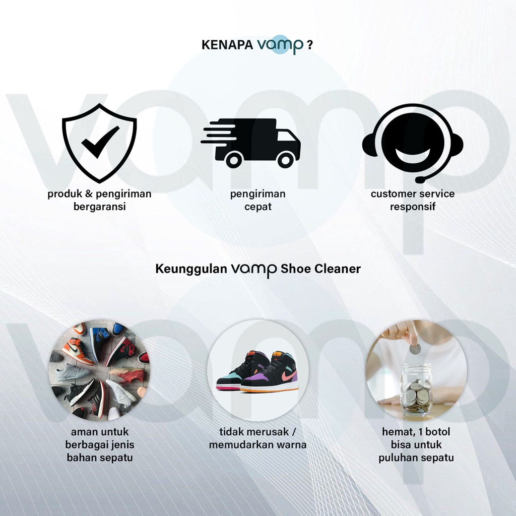 Shoe Cleaner 250ml | Pembersih Sepatu Sabun Cuci Sneakers by Vamp Shoe Care | Easy Cleen