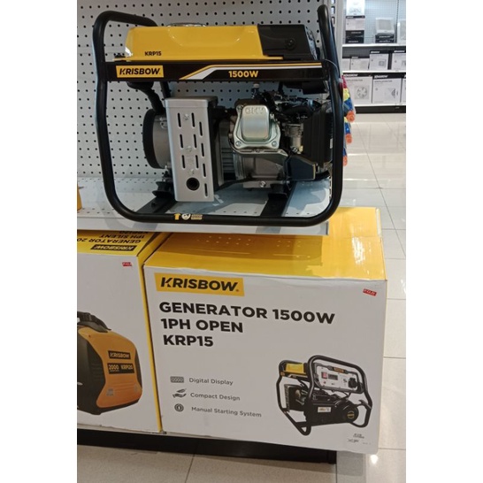 KRISBOW Genset Bensin 1ph Open Generartor 1500W KRP15