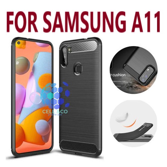 CASE CARBON SAMSUNG A11 M11 casing hp silikon softcase case premium carbon cover