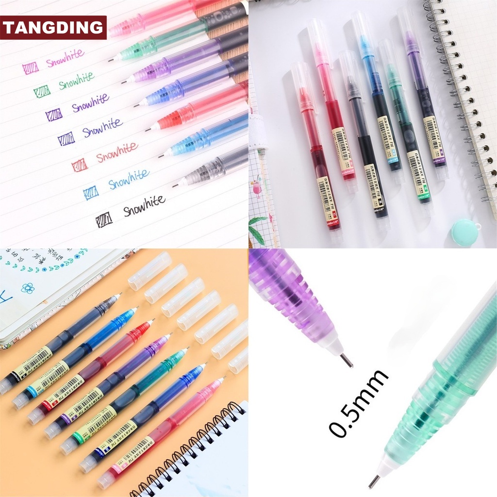 【COD Tangding】T16 Pen Gel Rollerball Lurus 0.5mm Multi Warna