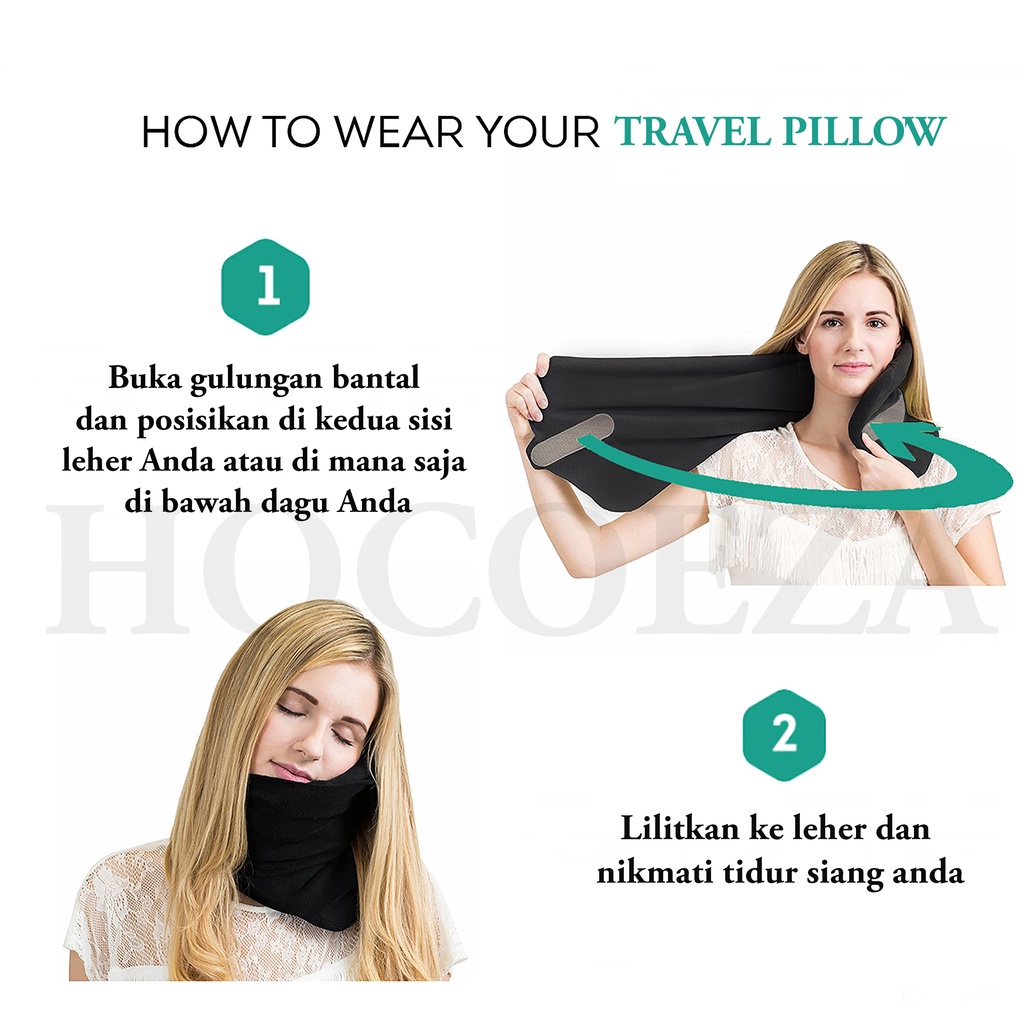 NECK TRAVEL PILLOW BANTAL SELIMUT LEHER PENYANGGA LEHER DAN KEPALA DALAM MOBIL PERJALANAN HEAD REST VA255