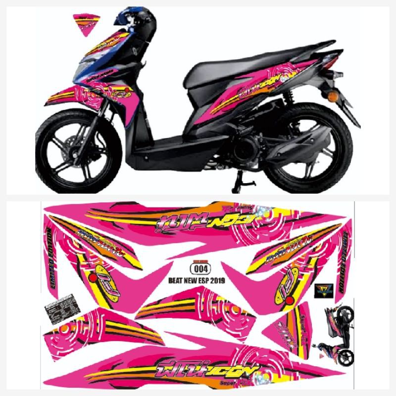striping variasi honda beat street 2017-2019 / modifikasi beat new / beat street