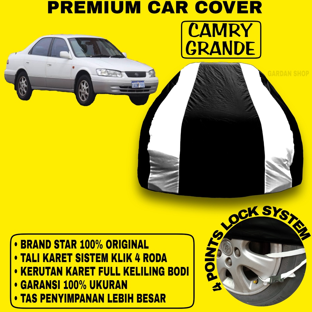 Body Cover CAMRY GRANDE Sarung Strip SILVER Penutup Pelindung Bodi Mobil Camry Grande PREMIUM