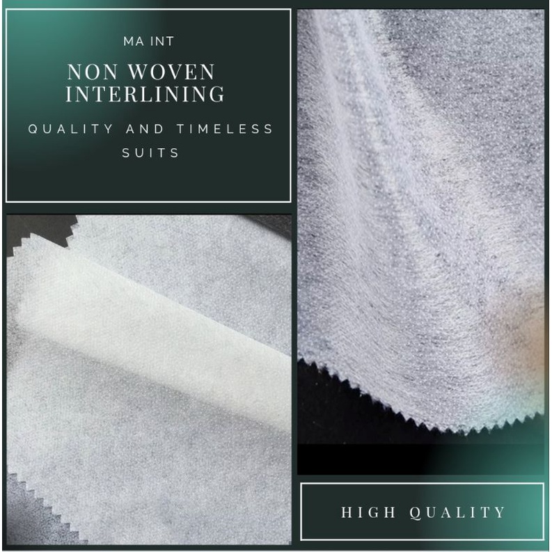 Kain Lem Kodok Pelon Non Woven Fusible Interlining Thermal Bond Single Dot