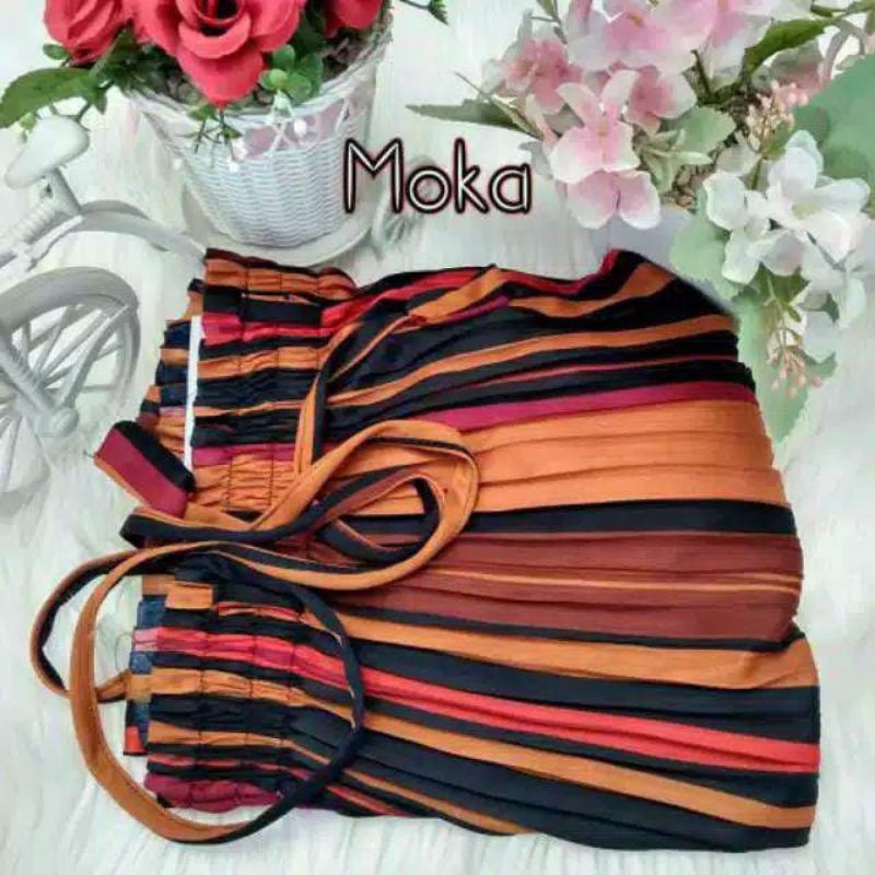 CELANA PLISKET PELANGI PEREMPUAN/CELANA KULOT PLISKET SALUR/FASHION WANITA/CELANA PANJANG PEREMPUAN