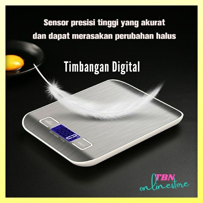 Timbangan Digital Dapur Stainless Steel - TImbangan Akurat Digital 5000g