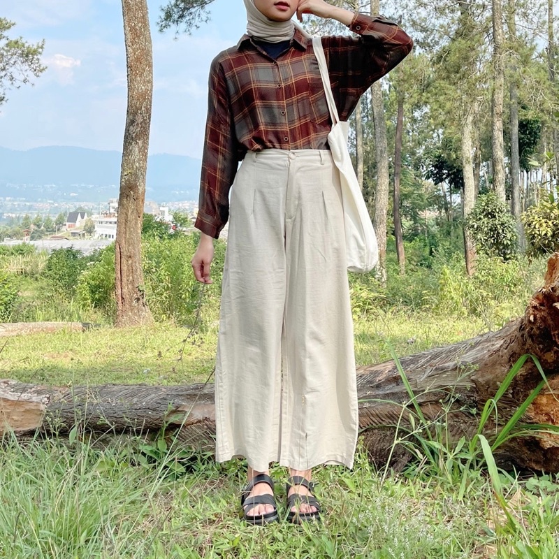 Outerres - ZEA LINEN PANTS | Celana Linen Polos Basic Wanita