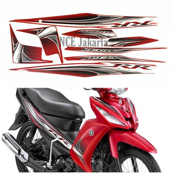 STIKER STRIPING VEGA RR 2014 MERAH