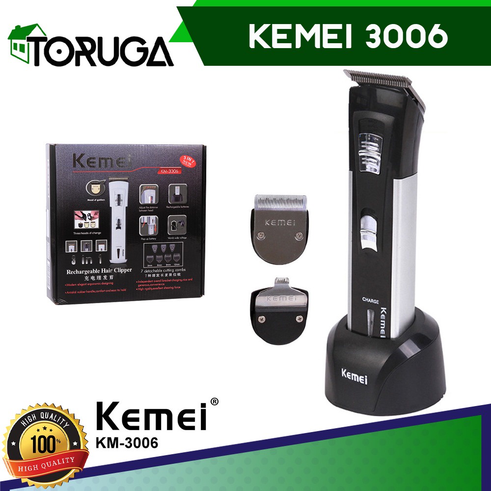 Clipper Kemei 3006 Alat Mesin Cukur Rambut Kumis Jenggot Rechargeable