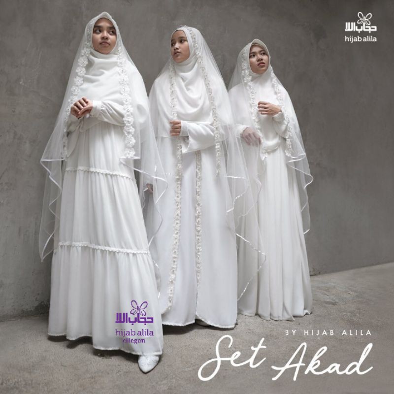 READY GAMIS SET AKAD BY HIJAB ALILA SULTANAH GALLERY SHAFIYYA SHAFIYA gaun walimah syar'i