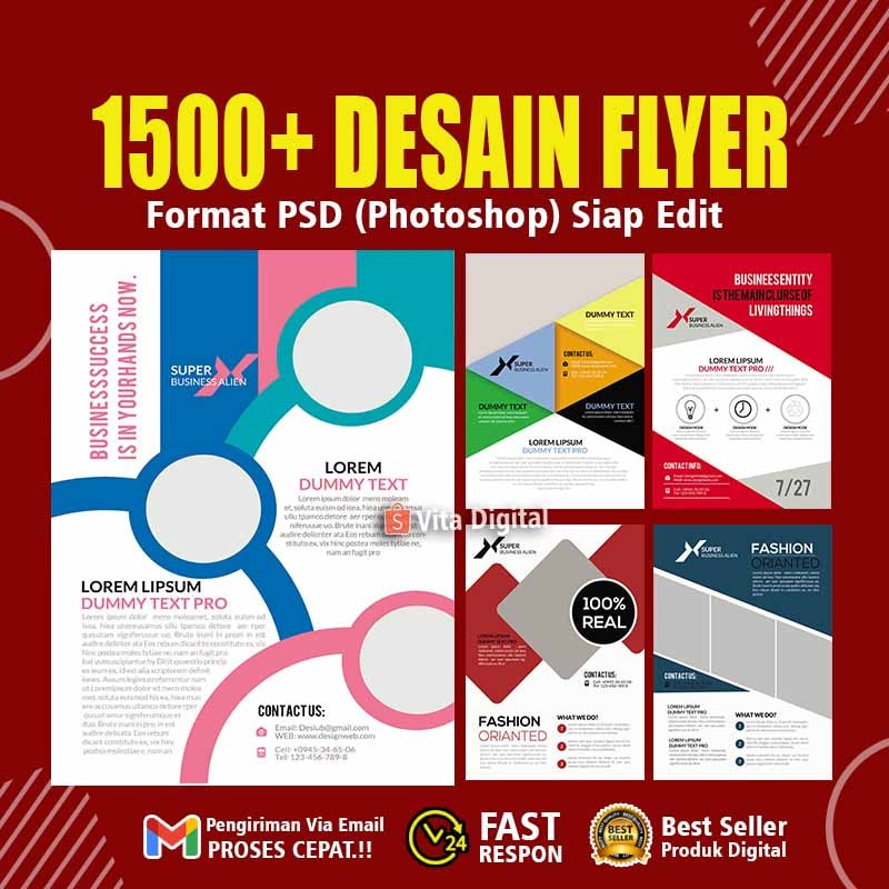 1.500+ Template Desain Flyer / Brosur Format Psd Siap edit