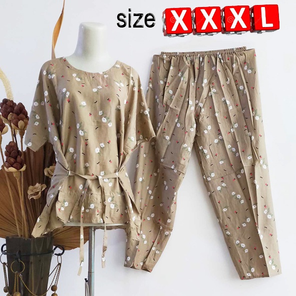 SETELAN XXXL SUPER JUMBO CELANA PANJANG / BABYDOLL / BAJU TIDUR / PIYAMA BALI