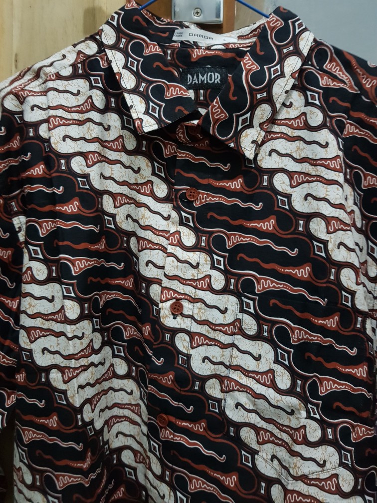 Gof Damor (cressida) Kemeja Batik Lengan Panjang Pria Reguler Baju Batik Cowok