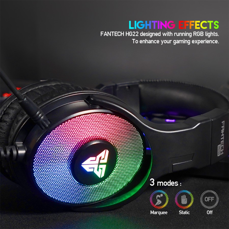 Fantech FUSION HG22 RGB 7.1 Surround Sound - HG22 HG-22 Gaming Headset