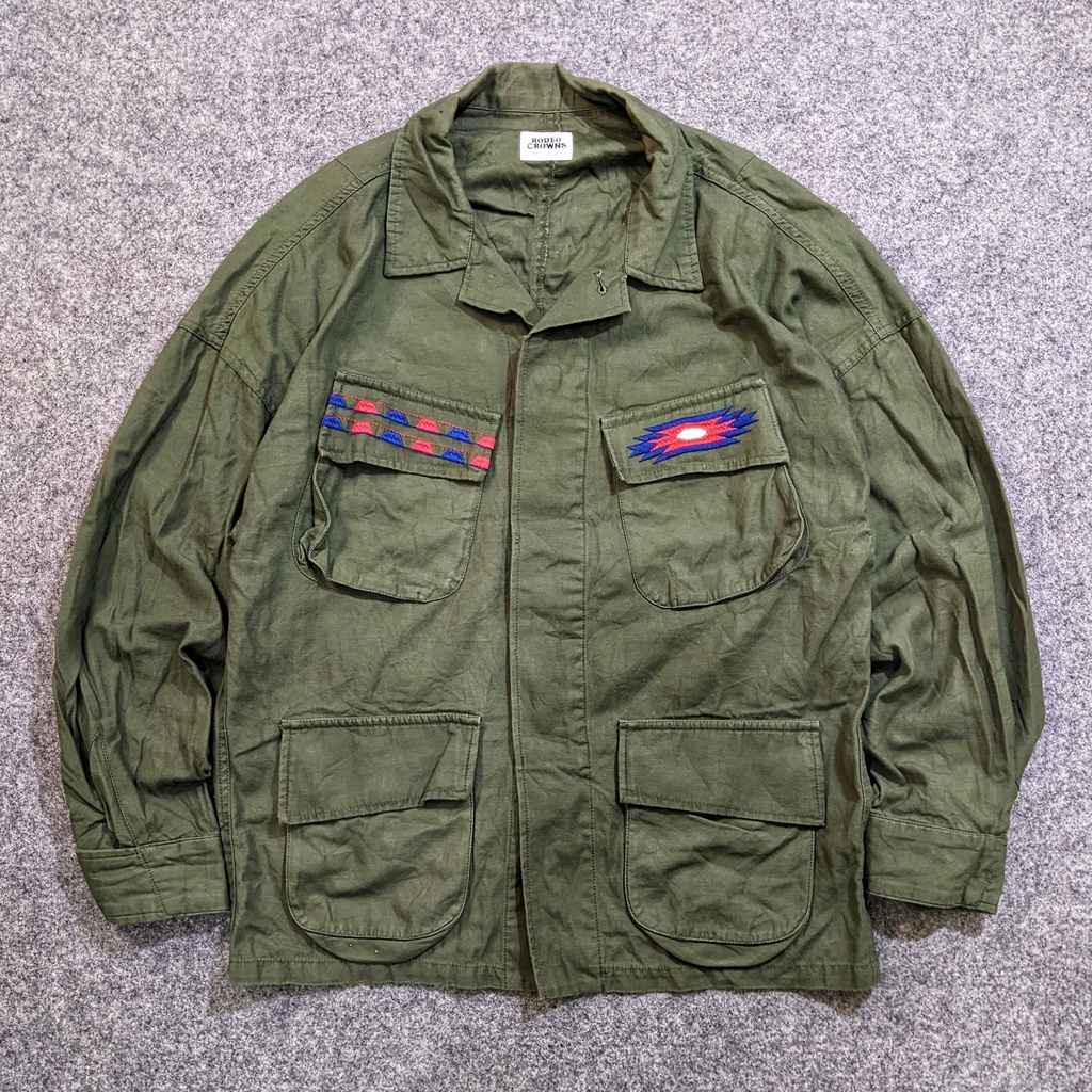 Rodeo Crowns - Jaket Kemeja Army Military Pria Cowok Laki Laki Second Bekas Original - JX718