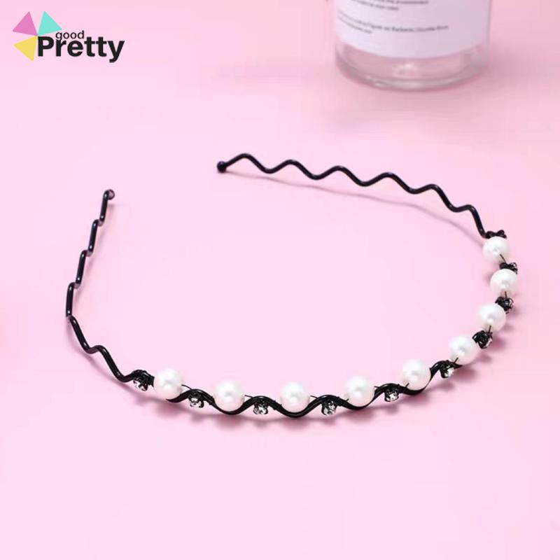 Mutiara Jepit Rambut  Bando Berlian  Gaya Korea Wanita Headband Aksesoris Rambut - PD