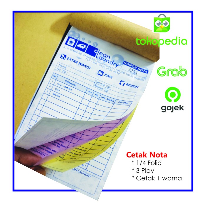 Harga Buku Nota 1 Ply Custom Terbaru Juni 22 Biggo Indonesia