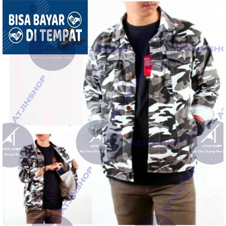 Atjin-Jaket Army CAMO series Premium Quality Jaket Pria Cowok [6 warna loreng]