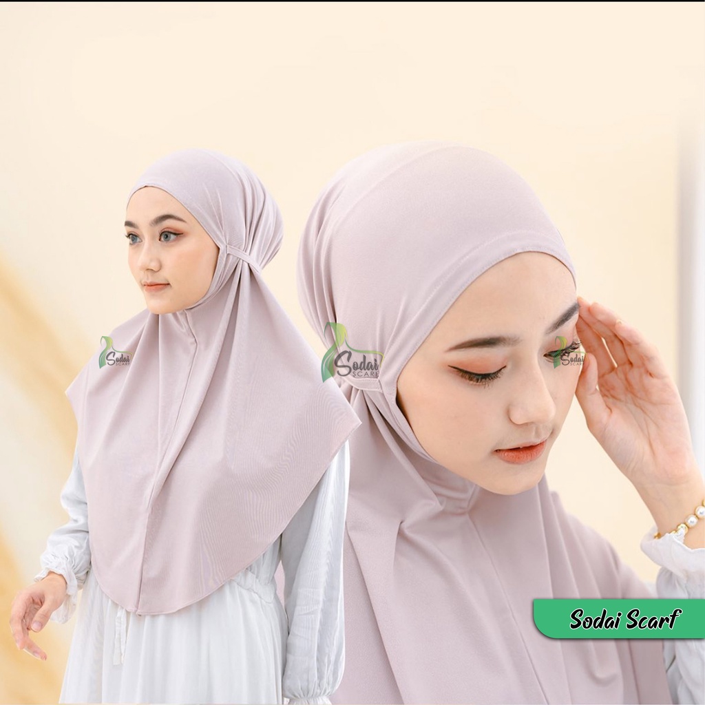 Jilbab Bergo Maryam Spandek Jersey Tali Non Pad Premium/ Bergo Jersey Tali Premium