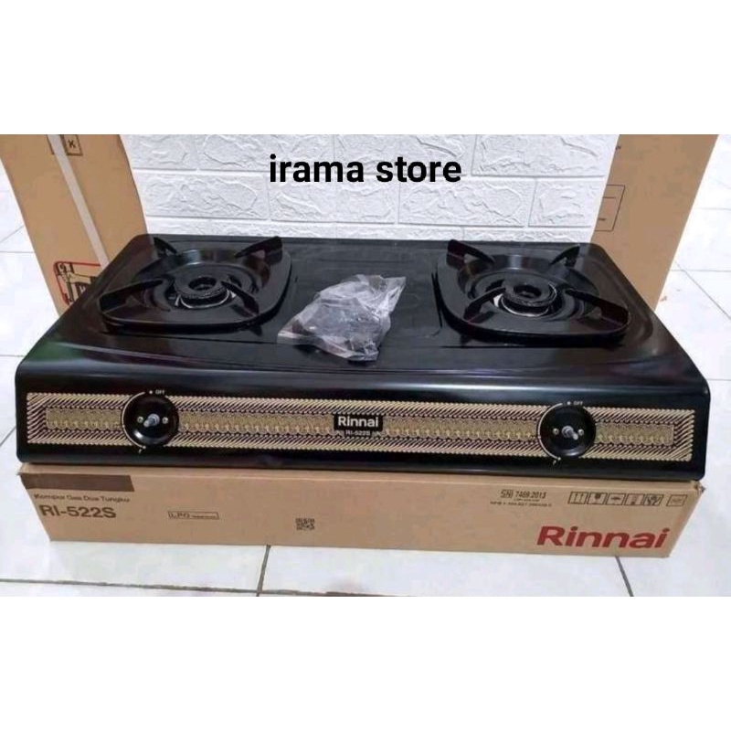 Kompor gas Rinnai 2 tungku RI-522S Kompor Rinnai RI 522S Ceflon Batik