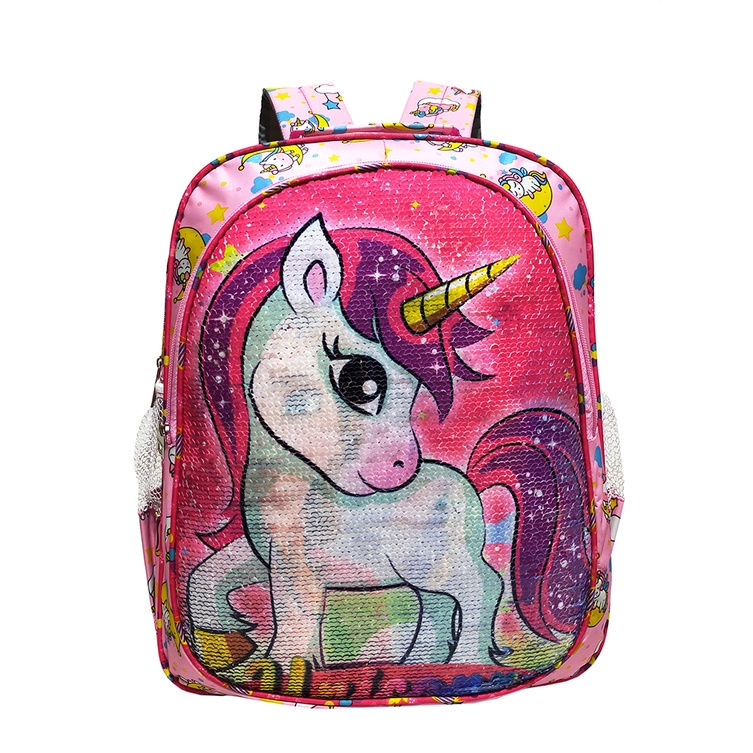 APPA Tas Ransel Anak Prempuan Sekolah  TK/SD Sequin Usap 2 Gambar Berubah Karakter  UNICORN - FROZEN Terbaru