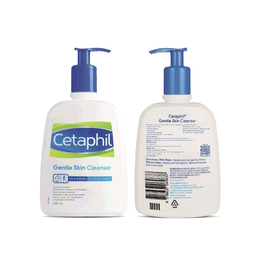 RADYSA - Cetaphil Gentle Skin Cleanser 500ml Sabun Pembersih Muka untuk Skin Care Cocok Untuk Segala Jenis Kulit