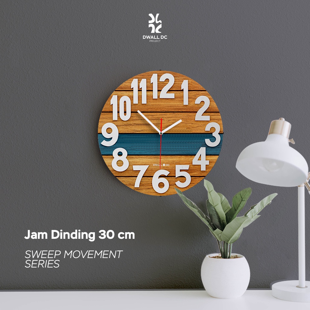 [SWEEP MOVEMENT SERIES] - WOOD  BIG NUMBER - SCANDINAVIAN JAM DINDING MINIMALIS | JAM DINDING KAYU |