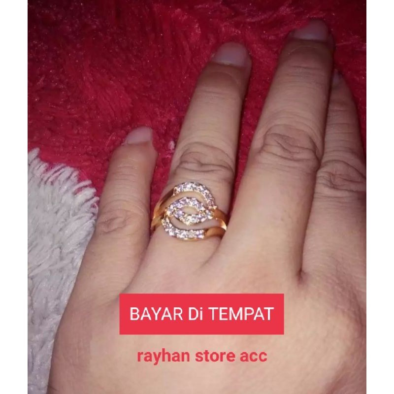 cincin xuping perhiasan wanita motif gold terlaris