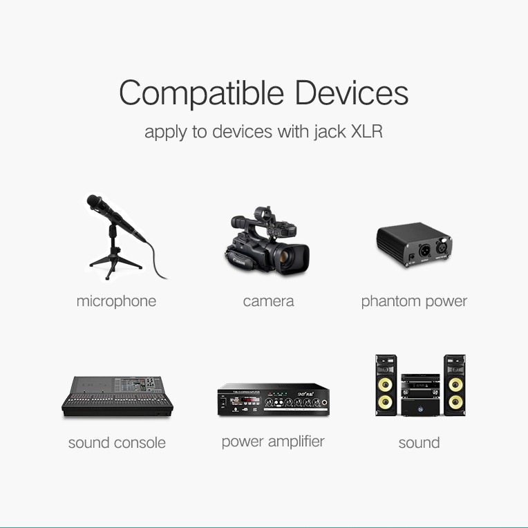Kabel XLR Karaoke Microphone 2 Meter - AV130 - UGSK0ABK Black