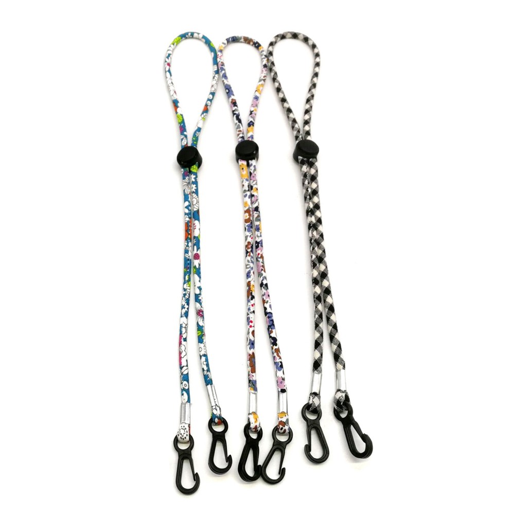 【TK】Soft Colorful Flower Face Mask Lanyard Convenient Holder Cotton Rope Stretchable Anti-lost Anti-drop Mask Hanging Neck Rop Halter Windbreak Ropes