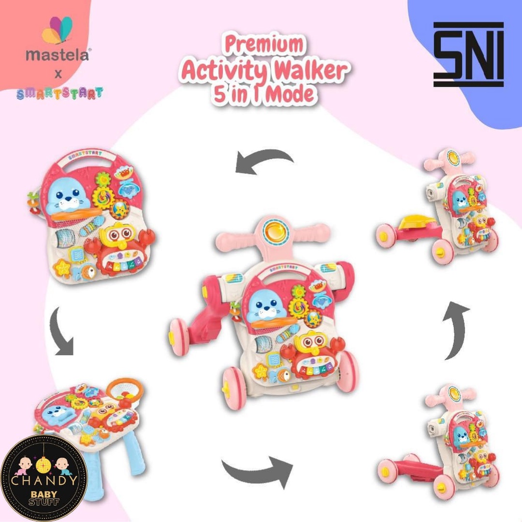 MASTELA ACTIVITY PUSH MUSIC WALKER 5 IN 1 ALAT BELAJAR JALAN BAYI