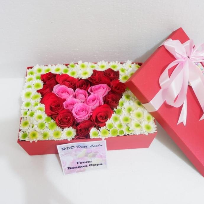 

FLOWER BOX/BLOOM FLOWER/KADO VALENTINE/MAWAR LOVE DG654EAFVD