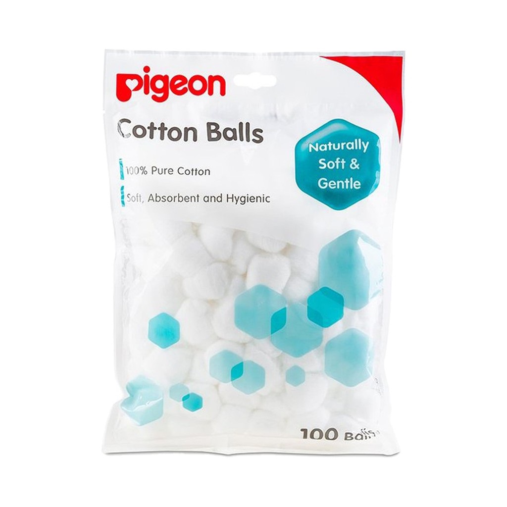 Pigeon Cotton Ball Cottonball Balls isi 100 100pcs Kapas Bola Bulat Bayi