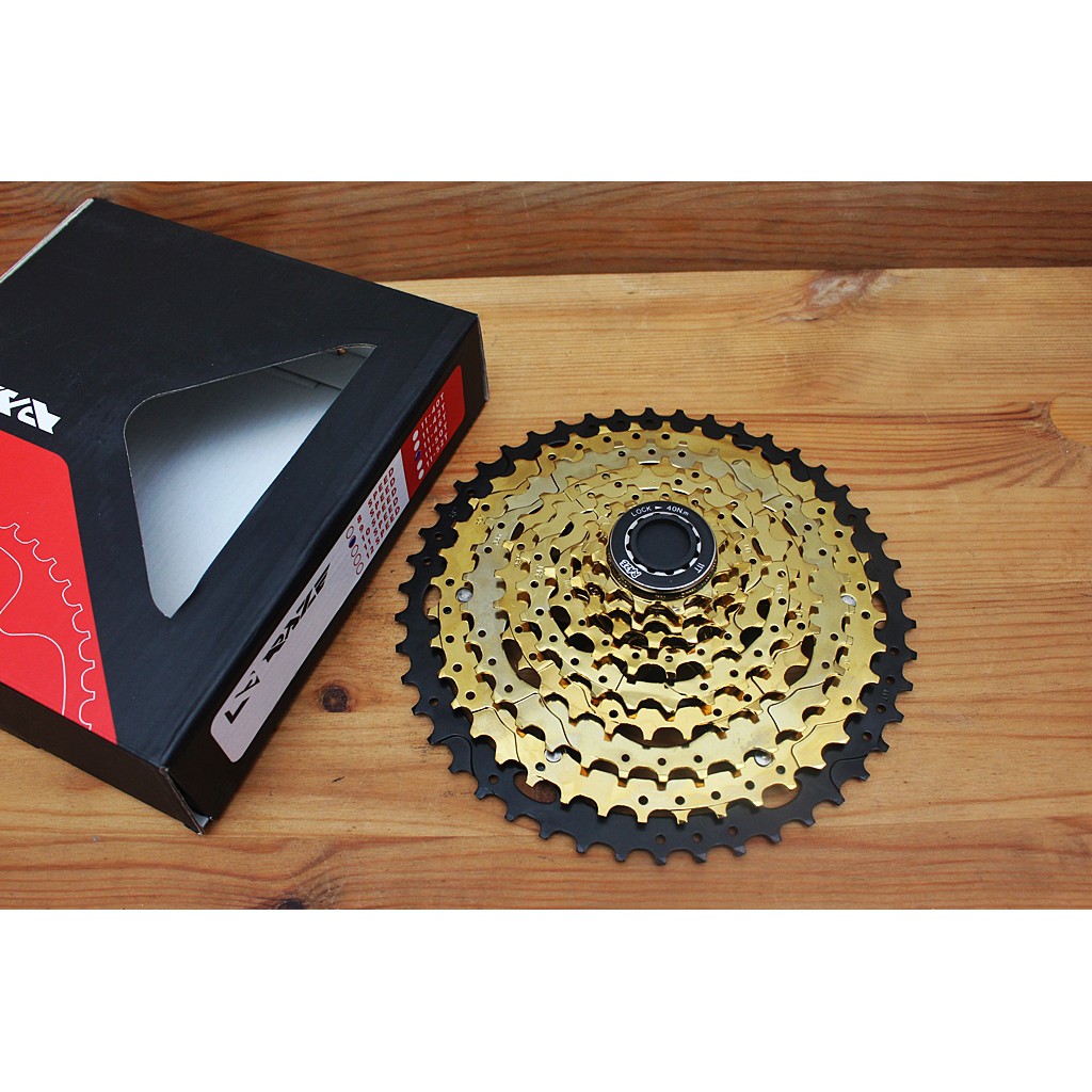 Sprocket 9 Speed Raze 11-46T Gold Sproket Sporket Gir Gear Belakang Slub Sepeda MTB Seli Minion Mini