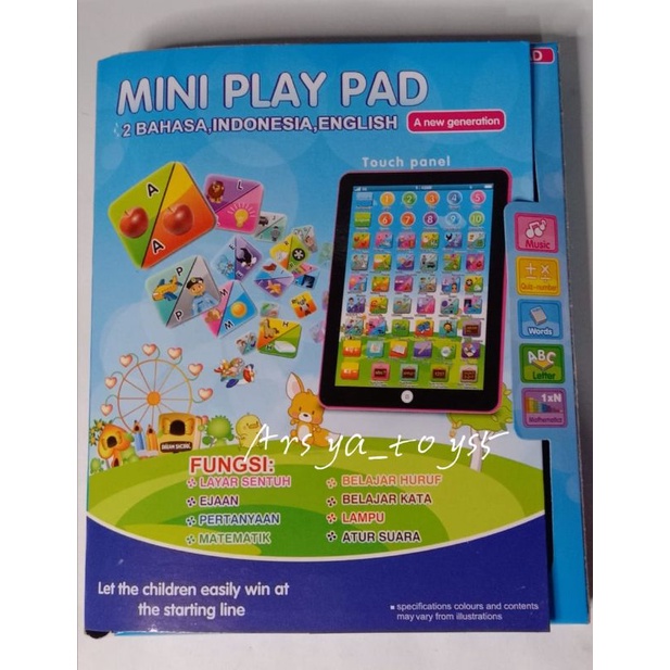 Mainan Anak Mini Play Pad / Tablet Portable / Mainan Edukasi ipad mini