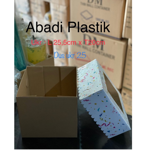 

DUS KUE / DUS KUE ULTAH / DUS TINGGI UKR 25 - MIN PEMBELIAN 3PCS